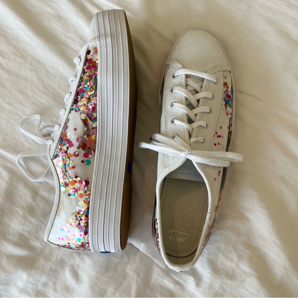 Keds x Kate Spade Platform Confetti Sneakers Shoes Size 11
